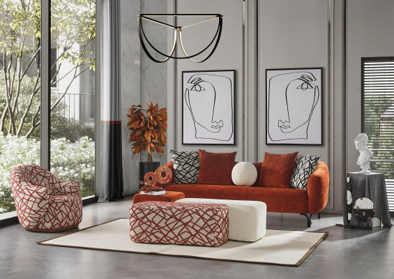 Sofá de 3 plazas Diseño de sala de estar Sofás Tapizado Diseño Moderno Muebles Nuevos