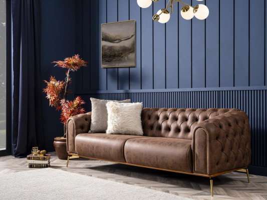 Sofá Chesterfield de 3 plazas Sofá Muebles Sofás Sofás Salón 230cm