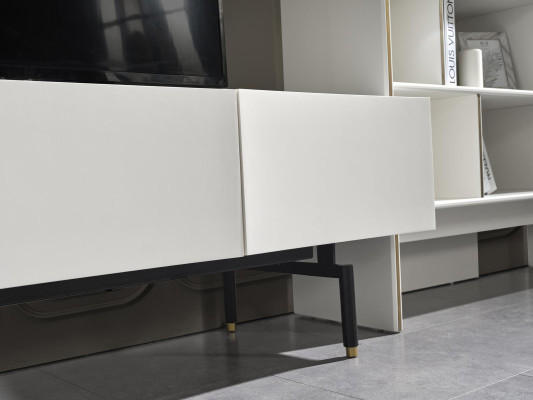 Soporte de TV para sala de estar muebles rtv televisor aparador estilo blanco lujo madera.