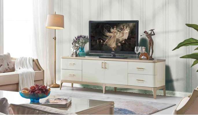 tv Armario Lowboard Muebles Armarios Salón Aparador Blanco Cómoda Buffets