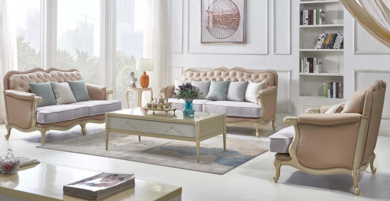 Rosa conjunto de muebles de sofá sofá 3 2 1 asientos sala de estar diseño 3 piezas.