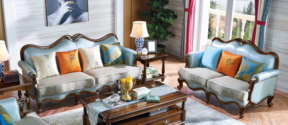 Muebles de lujo, conjunto de sofás de 3+2 plazas, sofá, conjunto de sofás, sillón.