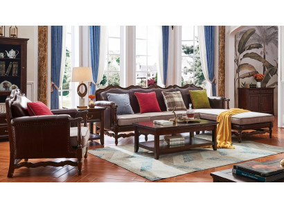 Muebles de América estilo colonial del siglo XIX Conjunto de sala de estar