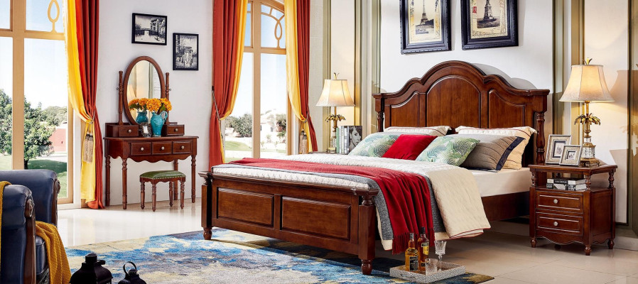 Diseño camas muebles de lujo 2x mesitas de noche 3 piezas conjunto de dormitorio