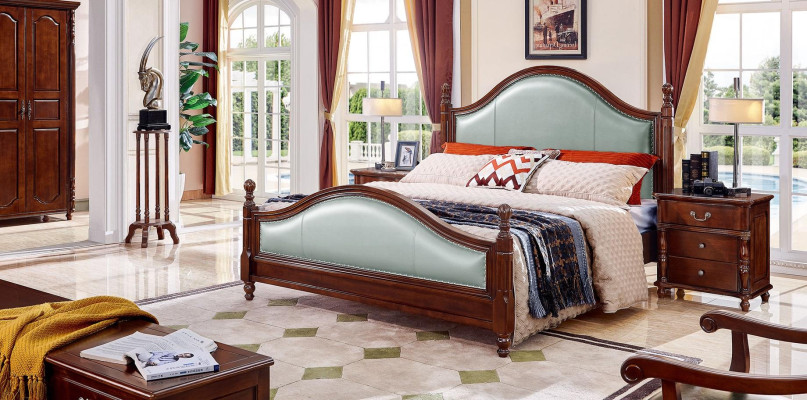 Diseño camas muebles de lujo 2x mesitas de noche conjunto de dormitorio de 3 piezas