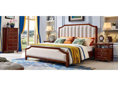 Cama 2x Mesitas de noche 3 piezas. Juego de dormitorio Diseño Clásico Lujo