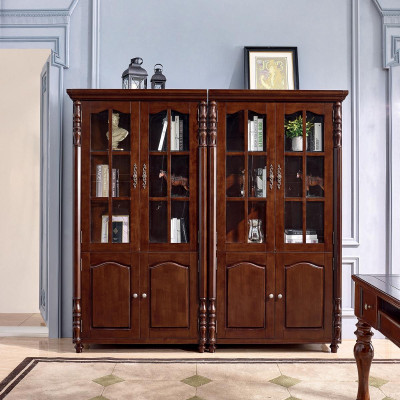 Estantería de libros Vitrina Armario Estante Armario de madera Librería Muebles 2 piezas