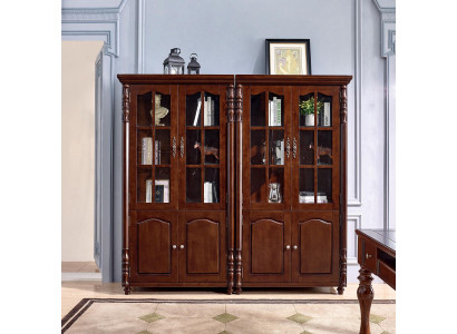 Estantería de libros Vitrina Armario Estante Armario de madera Librería Muebles 2 piezas