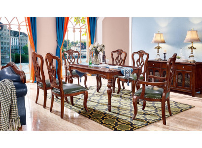 Mesa Mesa de comedor Diseño Muebles Comedor Mesa de madera Lujo Estilo rústico