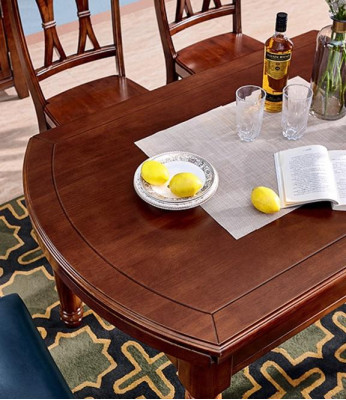Juego completo de comedor: mesa + 6 sillas, conjunto de comedor de madera.
