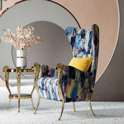 Lujo Sillón Sofá de una plaza Muebles Recepción de hotel Oficina装飾業者