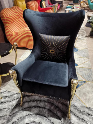 Lujo Sillón Sofá Tapizado Muebles Individual Sofás Sofá de Orejas