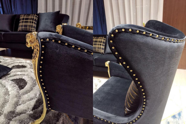 Lujo Sillón Sofá Tapizado Muebles Individual Sofás Sofá de Orejas