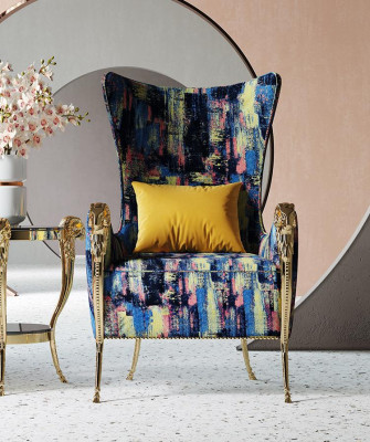 Lujo Sillón Sofá Tapizado Muebles Individual Sofás Sofá de Orejas