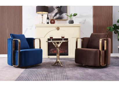 Sillón redondo de acero inoxidable para sala de estar, diseño de muebles de espera.