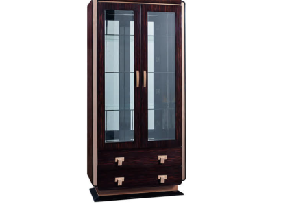Vitrina clásica Cómodas Vitrinas Mueble decorativo Armario de vidrio