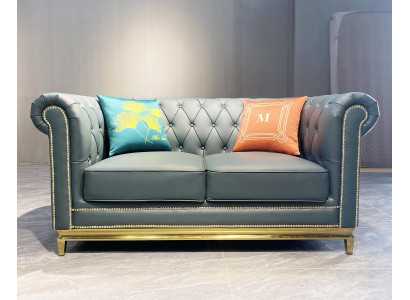 Chesterfield sofá de dos plazas diseño muebles decoración sofás clásicos.