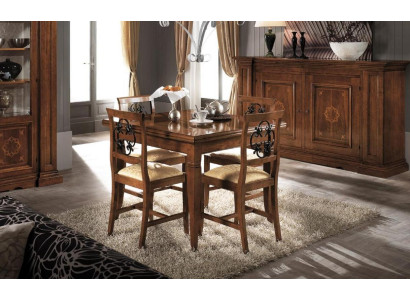 Mesas de comedor italianas Mesa de madera Mesas Muebles Mesa de comedor Estilo antiguo Madera maciza