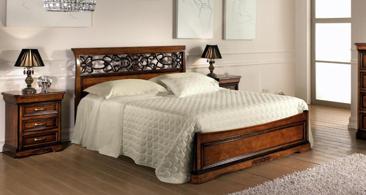 Muebles de cama para dormitorio cama doble cama de madera cama de diseño Vaccari cav giovanni