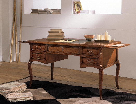 Mesas de madera maciza Escritorio italiano antiguo Secretaría Escritorio inglés