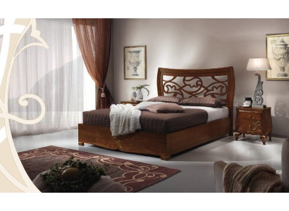 Cama doble Estructura de cama Cama Madera Doble Dormitorio Marrón Moderno 160x200
