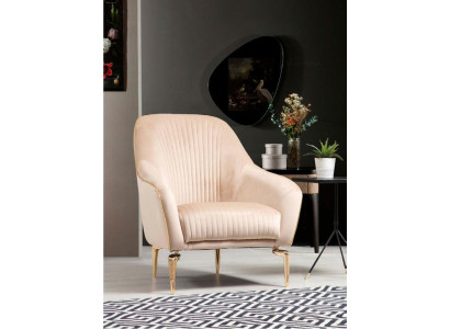 Silla individual de lujo, asiento acolchado, diseño de tela para asiento, moderno.