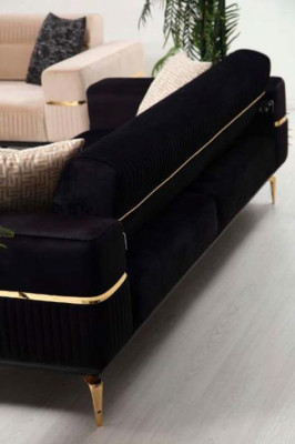 Sofá conjunto de sofás sofás 3+1 asientos sillón muebles acolchado diseñador sofás