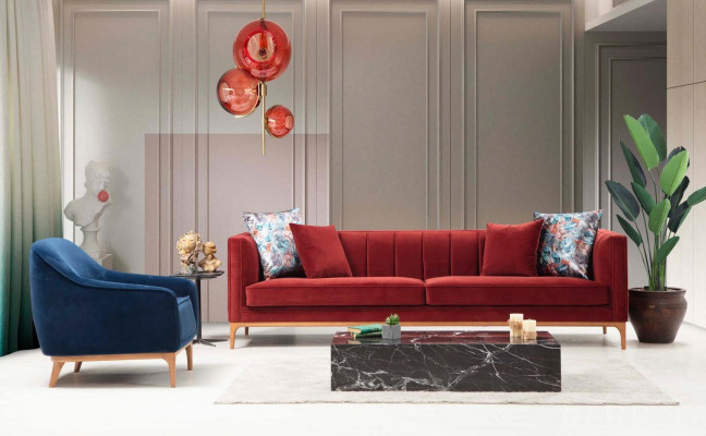 Sillón de lujo para sala de estar, asiento individual, tela de poliéster, estilo moderno, diseño nuevo.