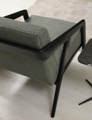 Sillón Asiento Sala de estar Tejido Poliéster Estilo Moderno Diseño Lujo