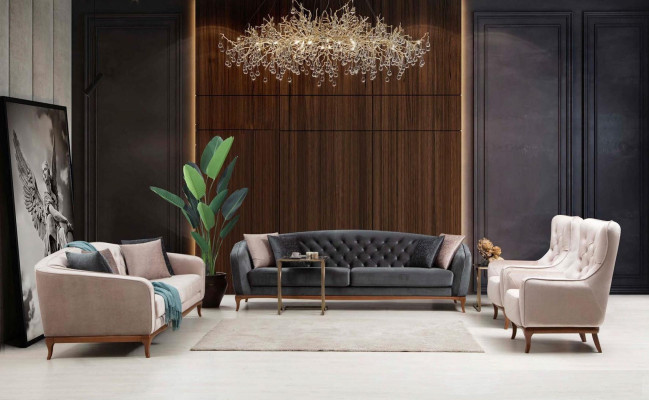 Sillón de lujo de una plaza, asiento tapizado, diseño textil de un asiento, tela moderna.