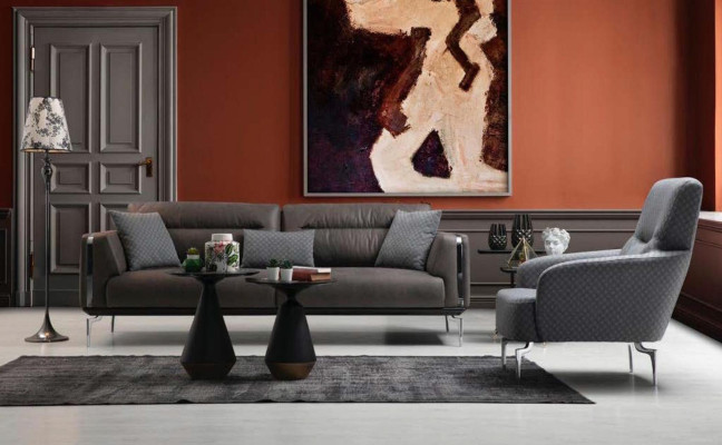 Sillón de un solo asiento de lujo, diseño de asiento acolchado de un solo asiento, tela de diseñador, tapizado moderno.