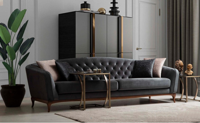 Sofá de lujo Conjunto de sofás Sofá Sillones 4+3+1 plazas Moderno Set de 3 piezas Diseño