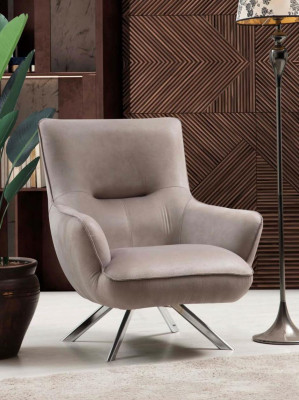 Sillón orejero de lujo 1 plaza tapizado asiento diseñador moderno