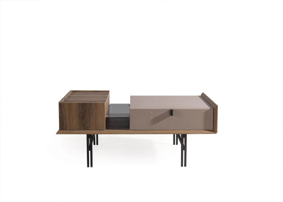 Mesa de café marrón de lujo Mesa de centro de diseñador Mesas de salón