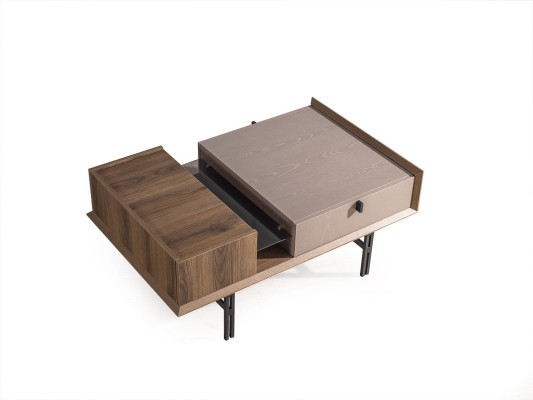 Mesa de café marrón de lujo Mesa de centro de diseñador Mesas de salón