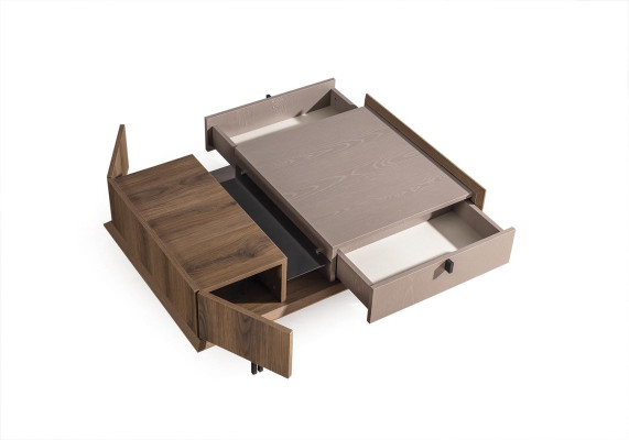 Mesa de café marrón de lujo Mesa de centro de diseñador Mesas de salón