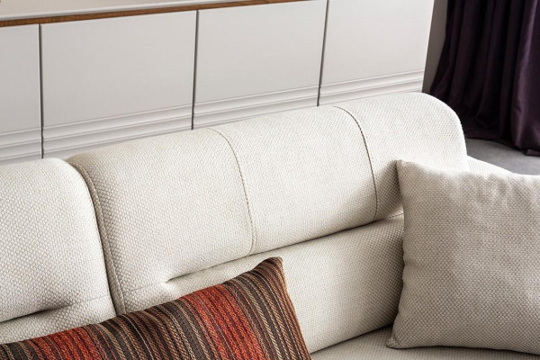 Conjunto de sofás para sala de estar, sofá de tres plazas, sillón, set de sofá de lujo 3+1 plazas blanco.