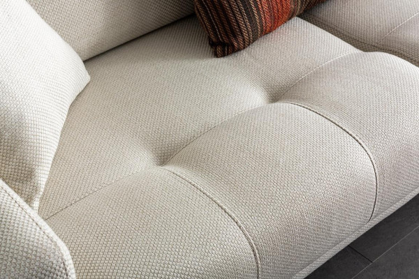 Conjunto de sofás para sala de estar, sofá de tres plazas, sillón, set de sofá de lujo 3+1 plazas blanco.