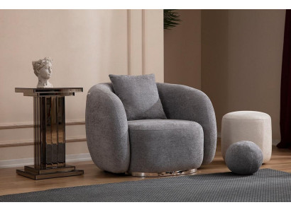 Sillón Diseño Sofá Asiento Textil Salón Club Tapizado Lujo Asiento Relax