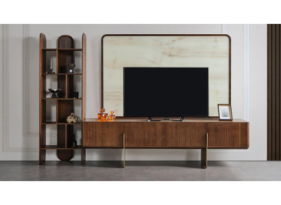 3 piezas Conjunto de sala de estar Moderno Librero, Mueble para TV y Marco de TV nuevo