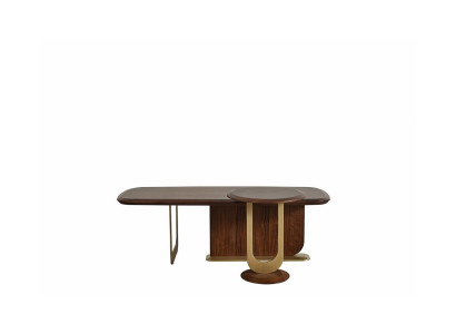 Mesa de centro y mesa auxiliar para la sala de estar en estilo moderno.