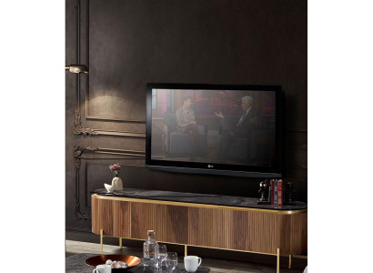 Elegante mueble de televisión Marrón Color Lujo Nuevo mueble para la sala