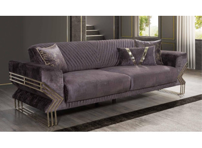 Sofá elegante de tres plazas para sala de estar moderna, de lujo, tapizado de tres plazas