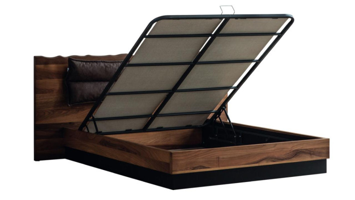 Muebles modernos para dormitorio, cama de diseñador, 2 mesitas de noche, armario.