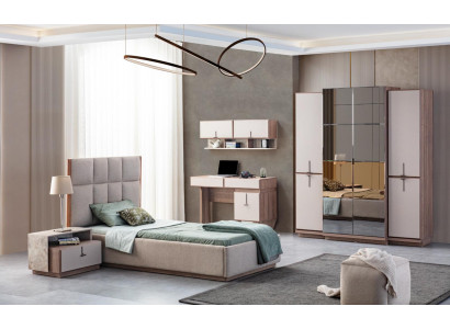 Muebles de dormitorio infantil modernos, cama de diseñador, escritorio, armario de pared, nuevo.