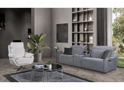 Conjunto de sofás modernos para sala de estar, sofá de 3 plazas, poltronas de tapizado individual, 2 piezas.