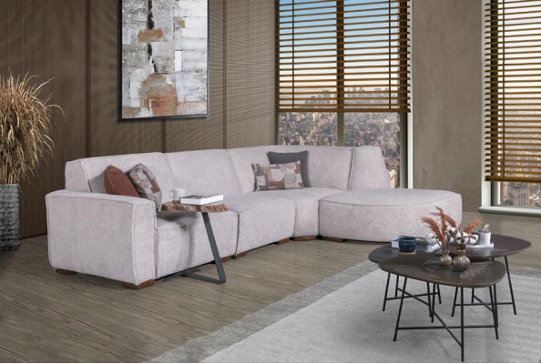 Sofá esquinero exclusivo blanco en forma de L, sofá de diseñador para sala de estar, muebles modernos.