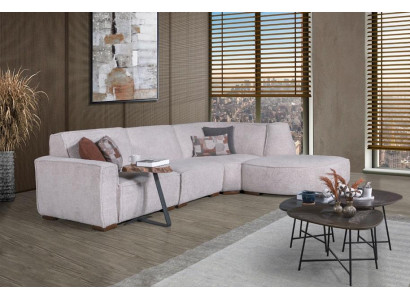 Sofá esquinero exclusivo blanco en forma de L, sofá de diseñador para sala de estar, muebles modernos.