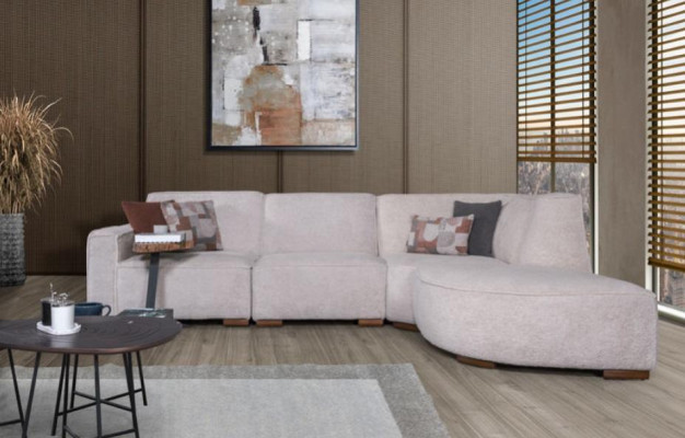 Sofá esquinero exclusivo blanco en forma de L, sofá de diseñador para sala de estar, muebles modernos.