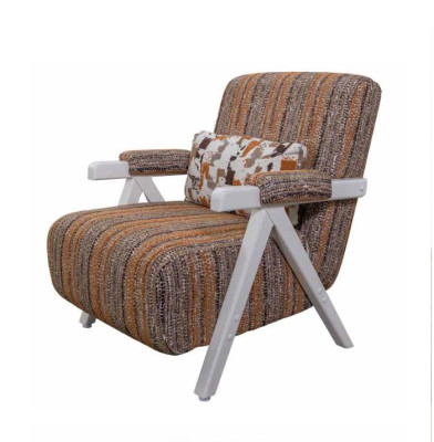 Elegante conjunto de sofás de sala de estar marrón de diseñador de 3 plazas y 1 plaza de estilo.